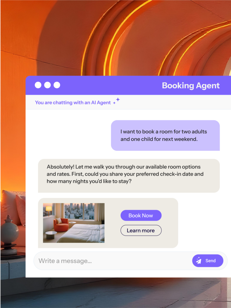 TrustYou AIエージェントのBooking Agentのスクリーンショット