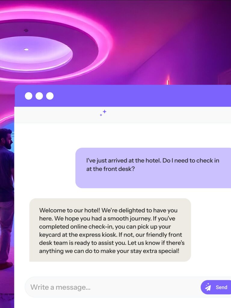 The booking ai agent helps with pre-stay communication.